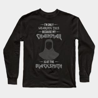 Medieval knight chainmail Long Sleeve T-Shirt